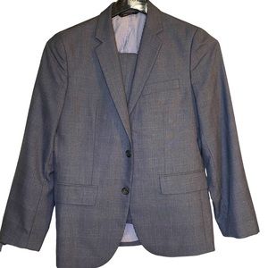 Banana Republic 2 Piece Suit | Navy Blue Plaid Tailored Slim Fit | 38S | 31x32